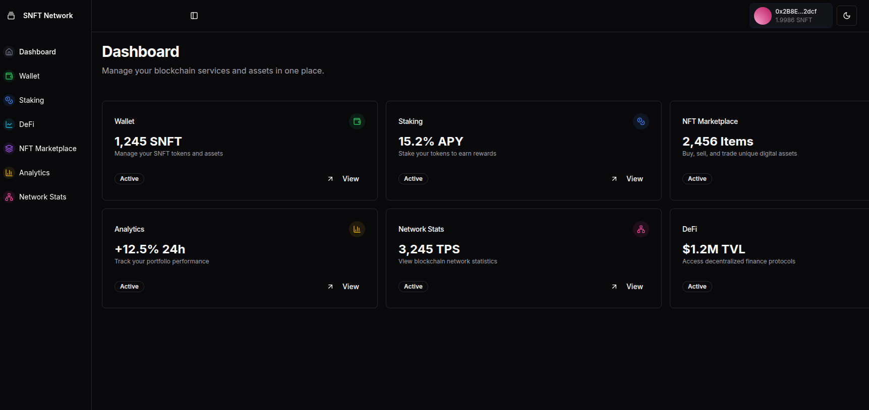 SNFT Dashboard